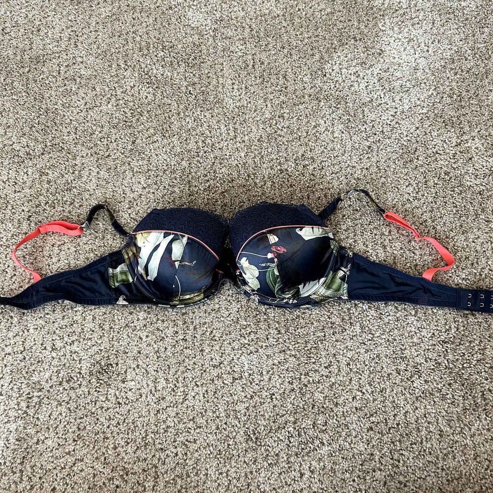 Ted Baker Navy‎ Blue Floral Bra size 36D